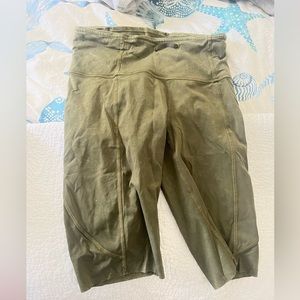 Green lululemon biker shorts
